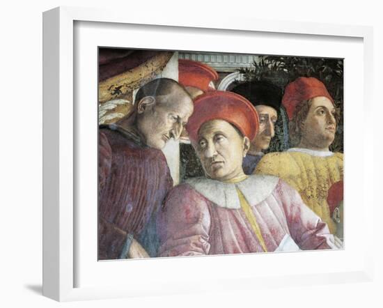 Ludovico Gonzaga and Counselor Marsilio Andreasi, Detail from Court Wall, 1465-1474-Andrea Mantegna-Framed Giclee Print