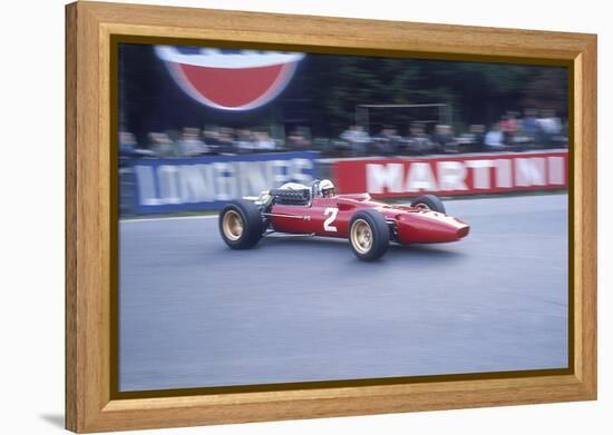 Ludovico Scarfiotti Driving a Ferrari, Belgian Gp, Spa-Francorchamps, 1967-null-Framed Premier Image Canvas