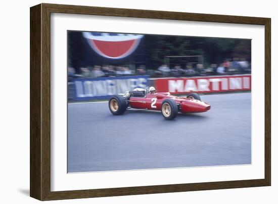 Ludovico Scarfiotti Driving a Ferrari, Belgian Gp, Spa-Francorchamps, 1967-null-Framed Photographic Print