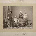 L'empereur François Joseph 1er (1830-1916), l'archiduc Charles-Louis, l'archiduc Louis-Victor,-Ludwig Angerer-Mounted Giclee Print
