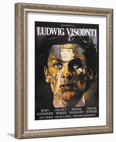 LUDWIG, French poster, Helmut Berger, Silvana Mangano, 1972-null-Framed Art Print