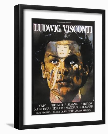 LUDWIG, French poster, Helmut Berger, Silvana Mangano, 1972-null-Framed Art Print