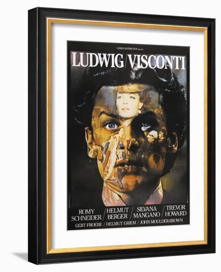 LUDWIG, French poster, Helmut Berger, Silvana Mangano, 1972-null-Framed Art Print