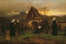 All Soul's Day in the Cemetery-Ludwig Friedrich Wilhelm Riefstahl-Framed Giclee Print