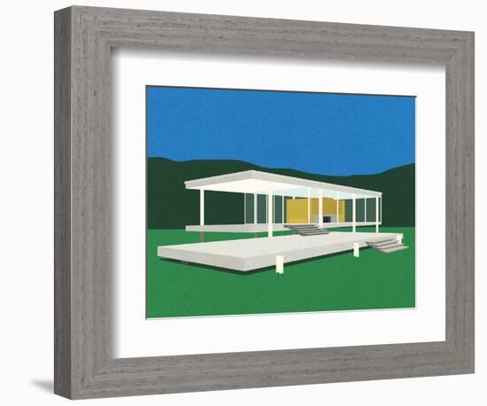 Ludwig Mies Van Der Rohe Farnsworth House-Rosi Feist-Framed Premium Giclee Print