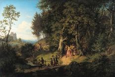 Autumnal Forest with Herders, 1837-Ludwig Richter-Giclee Print