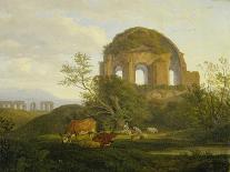 Der Minervatempel östlich von Rom. 1830-Ludwig Richter-Giclee Print