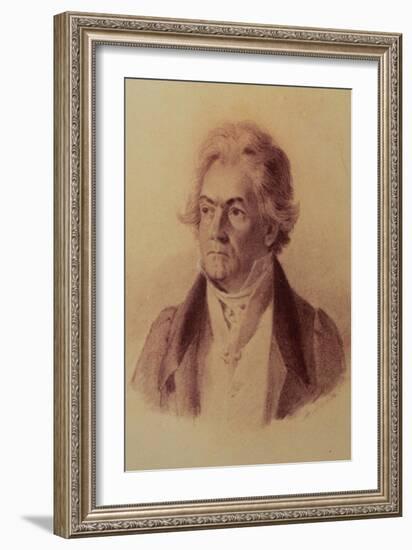 Ludwig Van Beethoven (1770-1827), 1824-Johann Stephan Decker-Framed Giclee Print