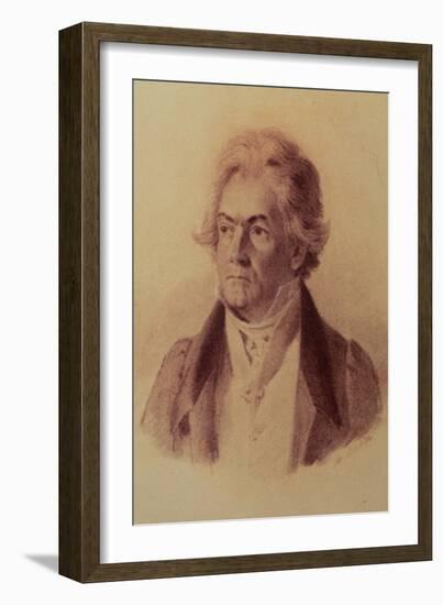 Ludwig Van Beethoven (1770-1827), 1824-Johann Stephan Decker-Framed Giclee Print