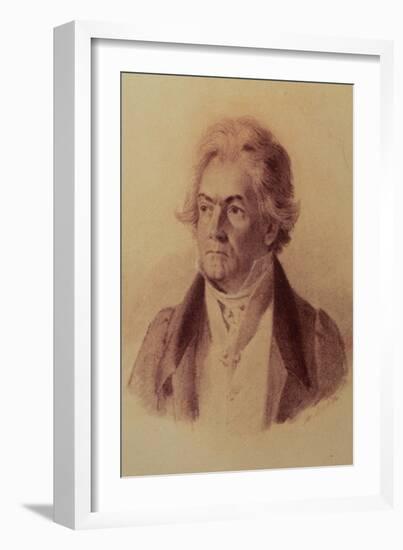Ludwig Van Beethoven (1770-1827), 1824-Johann Stephan Decker-Framed Giclee Print