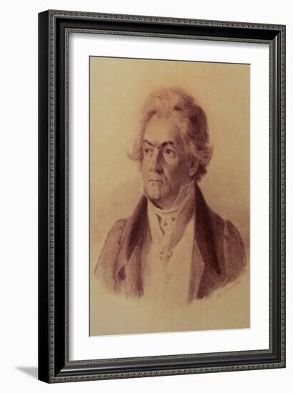 Ludwig Van Beethoven (1770-1827), 1824-Johann Stephan Decker-Framed Giclee Print