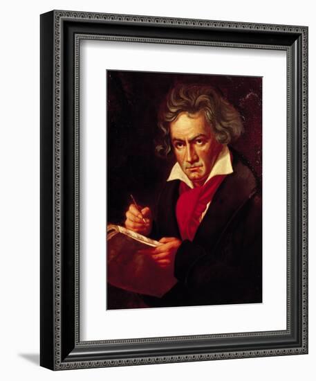 Ludwig Van Beethoven (1770-1827) Composing His "Missa Solemnis"-Joseph Karl Stieler-Framed Giclee Print