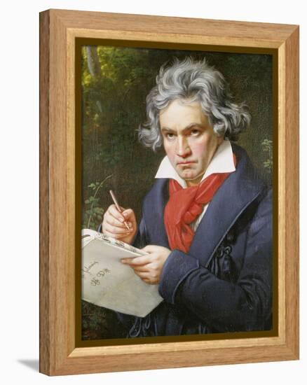 Ludwig Van Beethoven (1770-1827) Composing His 'Missa Solemnis'-Joseph Karl Stieler-Framed Premier Image Canvas