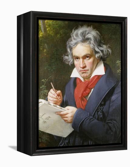 Ludwig Van Beethoven (1770-1827) Composing His 'Missa Solemnis'-Joseph Karl Stieler-Framed Premier Image Canvas