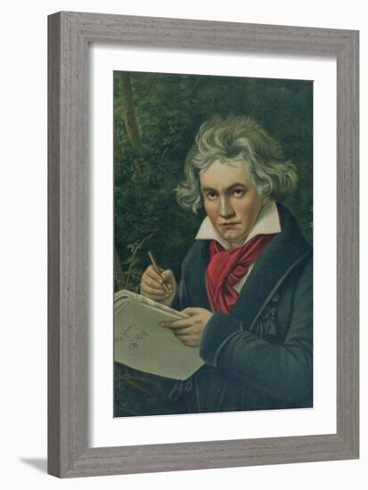 Ludwig Van Beethoven, 19th Century-Joseph Karl Stieler-Framed Giclee Print