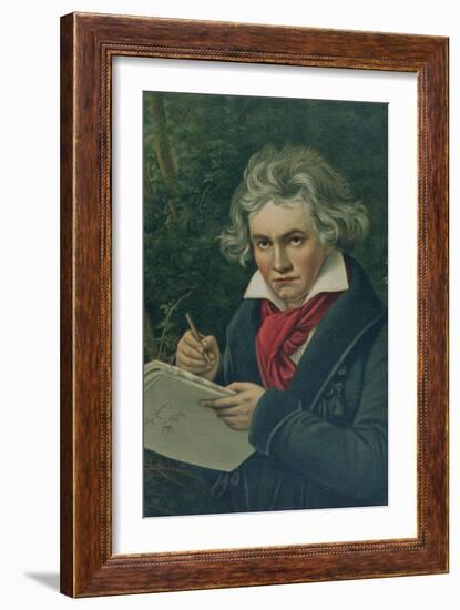 Ludwig Van Beethoven, 19th Century-Joseph Karl Stieler-Framed Giclee Print