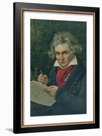 Ludwig Van Beethoven, 19th Century-Joseph Karl Stieler-Framed Giclee Print