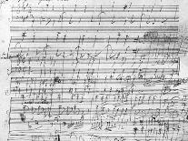 Handwritten Musical Score (Ink on Paper)-Ludwig Van Beethoven-Giclee Print