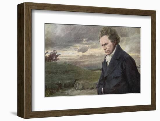 Ludwig Van Beethoven Beethoven out for a Walk on a Windy Day-H. Wulff-Framed Photographic Print