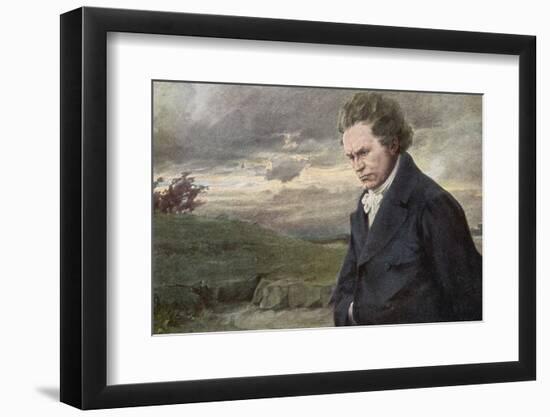 Ludwig Van Beethoven Beethoven out for a Walk on a Windy Day-H. Wulff-Framed Photographic Print