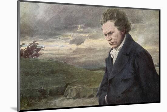 Ludwig Van Beethoven Beethoven out for a Walk on a Windy Day-H. Wulff-Mounted Photographic Print