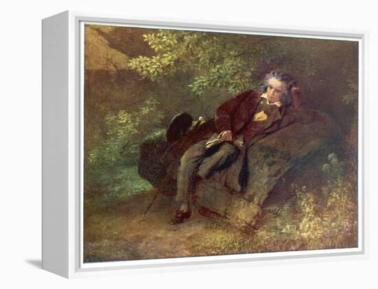 Ludwig Van Beethoven Beethoven Sitting in Some Woods-null-Framed Stretched Canvas