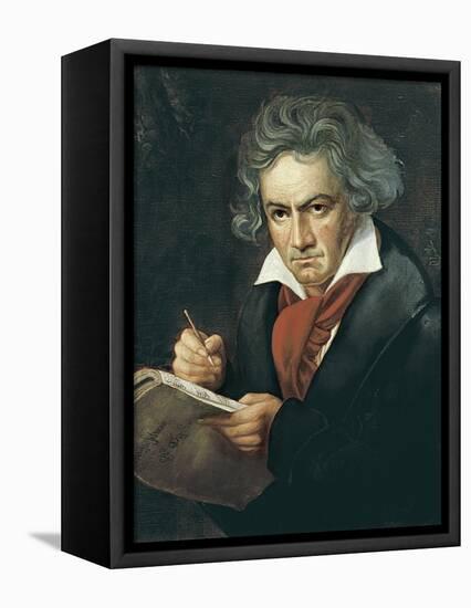 Ludwig Van Beethoven Composing the Missa Solemnis-Joseph Karl Stieler-Framed Stretched Canvas