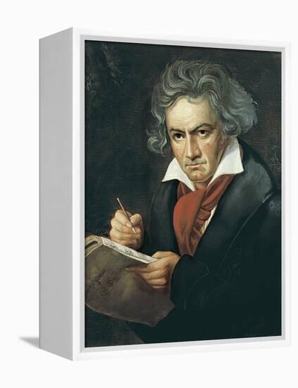 Ludwig Van Beethoven Composing the Missa Solemnis-Joseph Karl Stieler-Framed Stretched Canvas