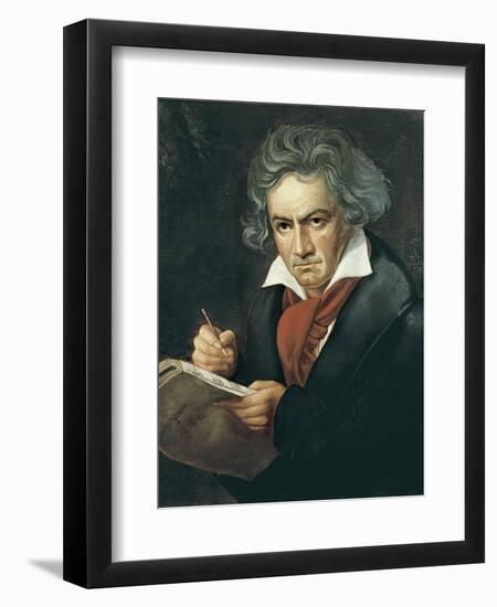 Ludwig Van Beethoven Composing the Missa Solemnis-Joseph Karl Stieler-Framed Art Print