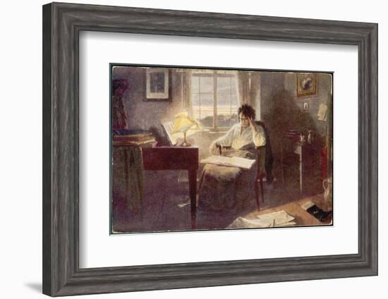 Ludwig Van Beethoven Composing-null-Framed Photographic Print