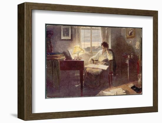 Ludwig Van Beethoven Composing-null-Framed Photographic Print