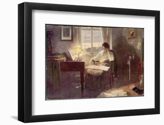 Ludwig Van Beethoven Composing-null-Framed Photographic Print