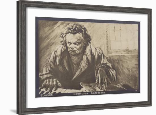 Ludwig Van Beethoven, German Composer and Pianist (1770-1827)-Gustav Heinrich Eberlein-Framed Giclee Print