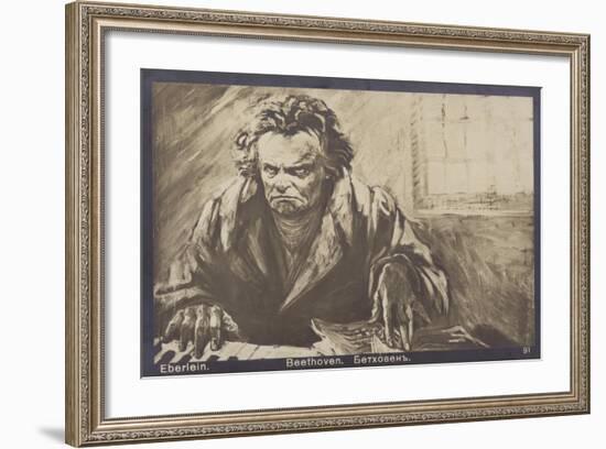 Ludwig Van Beethoven, German Composer and Pianist (1770-1827)-Gustav Heinrich Eberlein-Framed Giclee Print