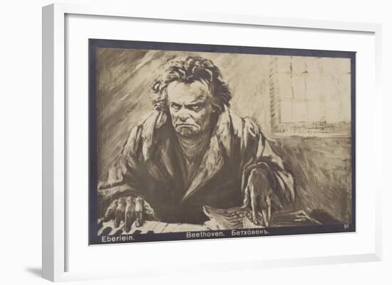 Ludwig Van Beethoven, German Composer and Pianist (1770-1827)-Gustav Heinrich Eberlein-Framed Giclee Print