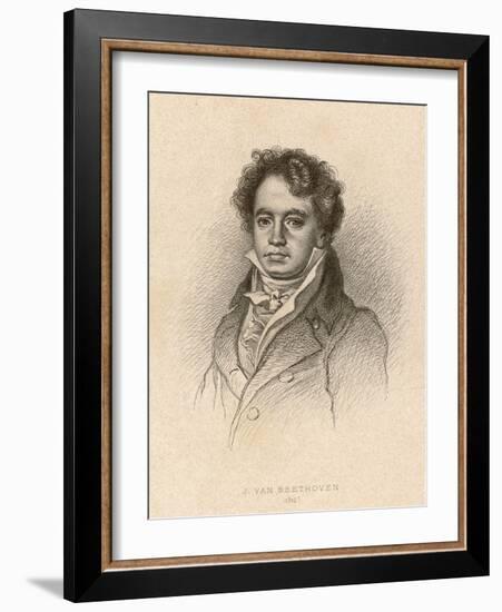 Ludwig Van Beethoven German Composer Portrait in 1814-null-Framed Art Print