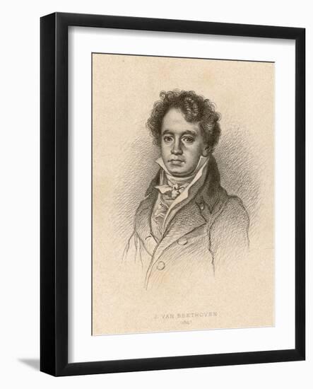 Ludwig Van Beethoven German Composer Portrait in 1814-null-Framed Art Print