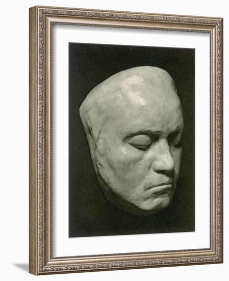 Ludwig Van Beethoven Mask Of The German Composer (42 Years)-null-Framed Photographic Print