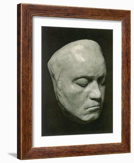 Ludwig Van Beethoven Mask Of The German Composer (42 Years)-null-Framed Photographic Print