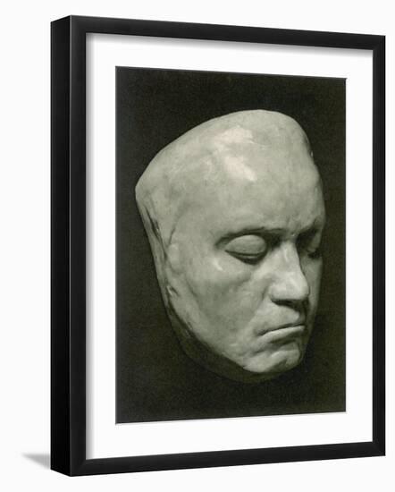 Ludwig Van Beethoven Mask Of The German Composer (42 Years)-null-Framed Photographic Print