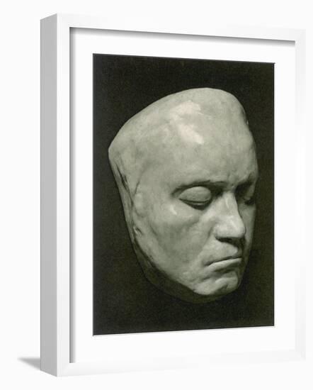 Ludwig Van Beethoven Mask Of The German Composer (42 Years)-null-Framed Photographic Print