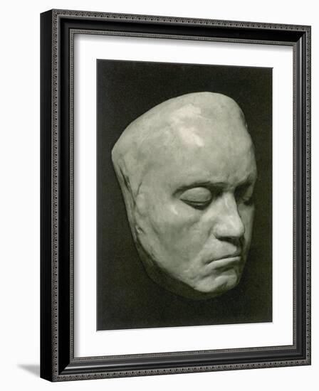 Ludwig Van Beethoven Mask Of The German Composer (42 Years)-null-Framed Photographic Print