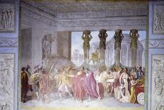 Trajan Dismissing His Armed Guard in Conspirator Licinius Sura's House, 1820-Luigi Ademollo-Mounted Giclee Print