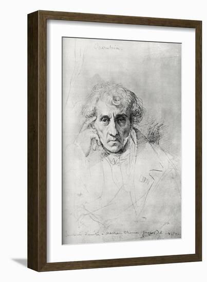 Luigi Cherubini (1760-184), Italian Composer, 1830-Jean-Auguste-Dominique Ingres-Framed Giclee Print