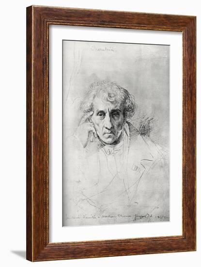 Luigi Cherubini (1760-184), Italian Composer, 1830-Jean-Auguste-Dominique Ingres-Framed Giclee Print