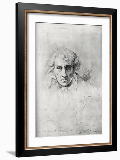 Luigi Cherubini (1760-184), Italian Composer, 1830-Jean-Auguste-Dominique Ingres-Framed Giclee Print