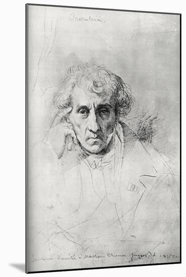 Luigi Cherubini (1760-184), Italian Composer, 1830-Jean-Auguste-Dominique Ingres-Mounted Giclee Print