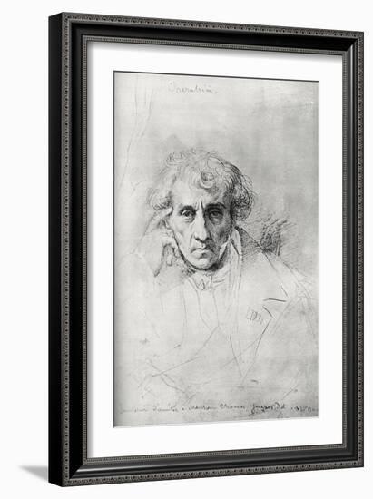 Luigi Cherubini (1760-184), Italian Composer, 1830-Jean-Auguste-Dominique Ingres-Framed Giclee Print