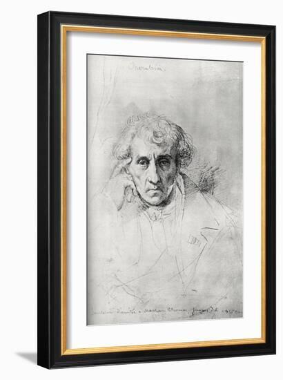 Luigi Cherubini (1760-184), Italian Composer, 1830-Jean-Auguste-Dominique Ingres-Framed Giclee Print