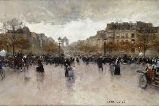 Junction near the Champs Elysee-Luigi Loir-Framed Giclee Print